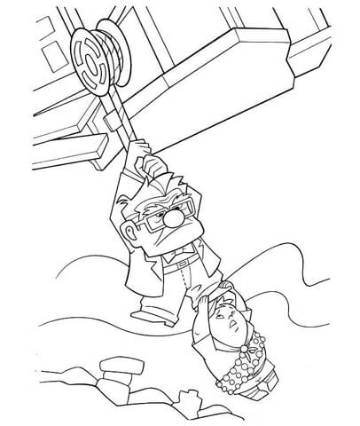 Hanging On The Rope  Coloring Page